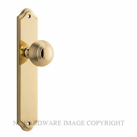 IVER 10330 GUILDFORD KNOB ON SHOULDERED PLATE POLISHED BRASS