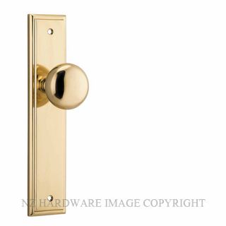 Door Knob Cambridge Chamfered Privacy Brushed Brass