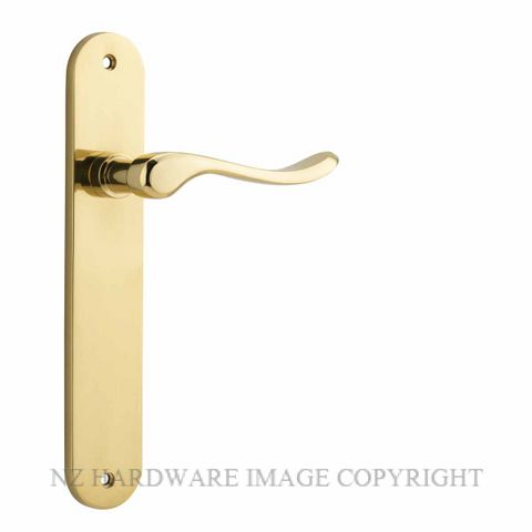 IVER 10424 STIRLING LEVER ON OVAL PLATE POLISHED BRASS