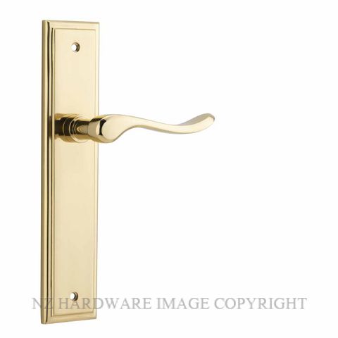 IVER 10426 STIRLING LEVER ON STEPPED PLATE POLISHED BRASS