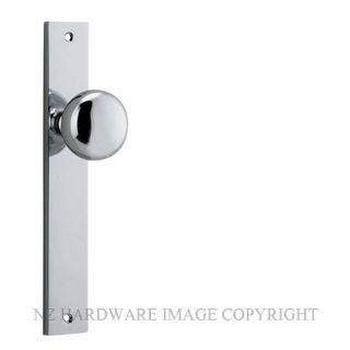 IVER 11822 CAMBRIDGE KNOB ON RECTANGULAR  PLATE CHROME PLATE