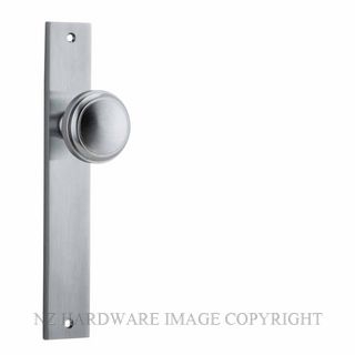 IVER 12320 PADDINGTON KNOB ON RECTANGULAR  PLATE BRUSHED CHROME