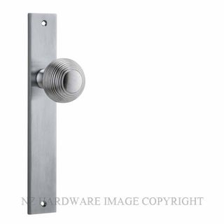 IVER 12324 GUILDFORD KNOB ON RECTANGULAR  PLATE BRUSHED CHROME