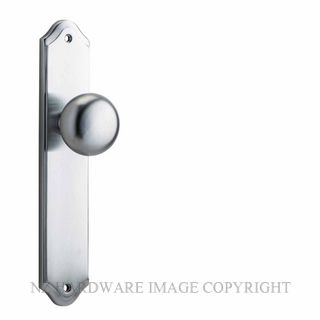 IVER 12328 CAMBRIDGE KNOB ON SHOULDERED PLATE BRUSHED CHROME