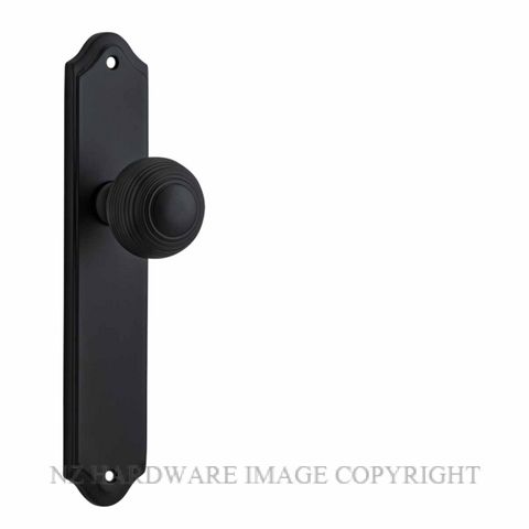 IVER 12830 GUILDFORD KNOB ON SHOULDERED PLATE MATT BLACK