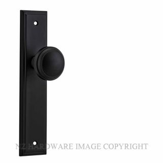 IVER 12838 PADDINGTON KNOB ON STEPPED PLATE MATT BLACK