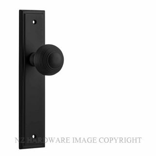 IVER 12842 GUILDFORD KNOB ON STEPPED PLATE MATT BLACK