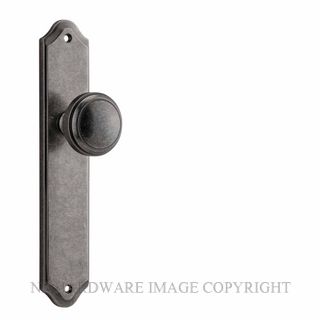 IVER 13826 PADDINGTON KNOB ON SHOULDERED PLATE DISTRESSED NICKEL