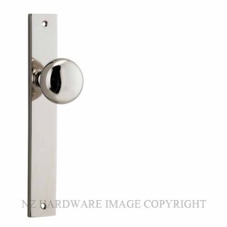 IVER 14322 CAMBRIDGE KNOB ON RECTANGULAR  PLATE POLISHED NICKEL