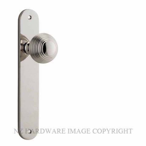 IVER 14336 GUILDFORD KNOB ON OVAL PLATE POLISHED NICKEL