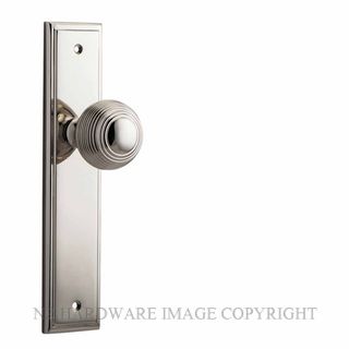 IVER 14342 GUILDFORD KNOB ON STEPPED PLATE POLISHED NICKEL