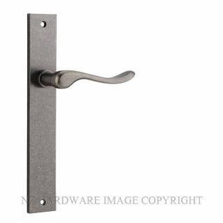 IVER 13920 STIRLING LEVER ON RECTANGULAR  PLATE DISTRESSED NICKEL