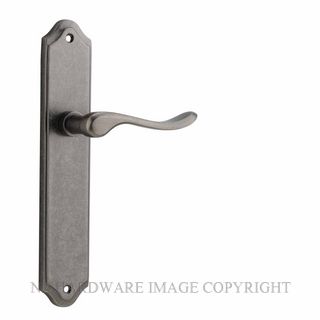 IVER 13922 STIRLING LEVER ON SHOULDERED PLATE DISTRESSED NICKEL