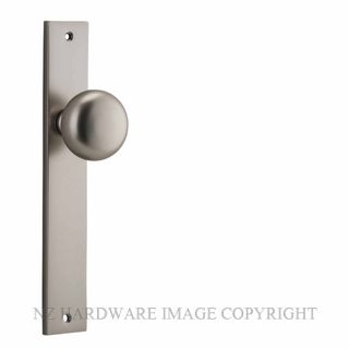 IVER 14822 CAMBRIDGE KNOB ON RETANGULAR PLATE SATIN NICKEL