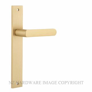 IVER 15360 OSAKA LEVER ON RECTANGULAR  PLATE BRUSHED BRASS