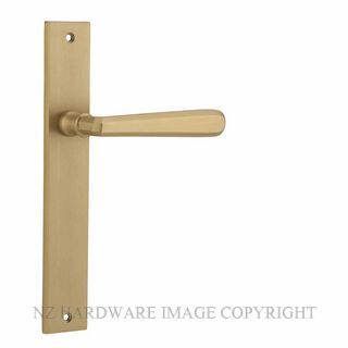 IVER 15372 COPENHAGEN LEVER ON RECTANGULAR  PLATE BRUSHED BRASS