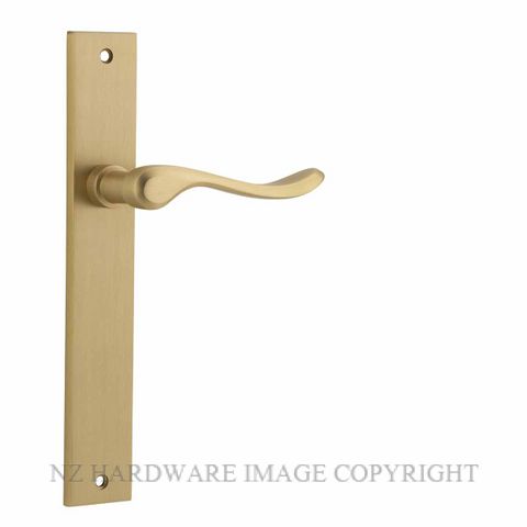 IVER 15420 STIRLING LEVER ON RECTANGULAR PLATE BRUSHED BRASS