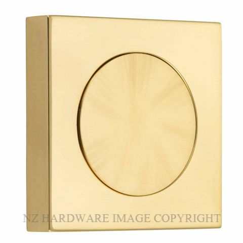 IVER 20290 SQUARE BLANK FURNITURE ROSE POLISHED BRASS