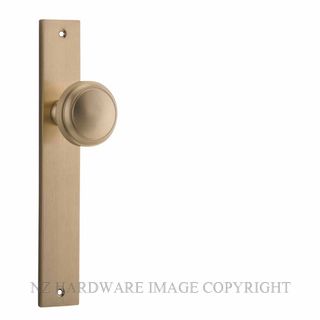 IVER 15320 PADDINGTON KNOB ON RECTANGULAR  PLATE BRUSHED BRASS