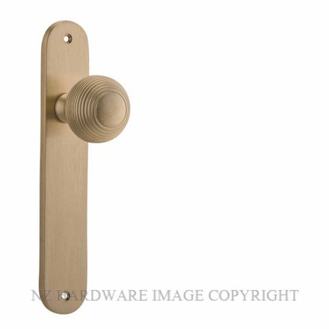 IVER 15336 GUILDFORD KNOB ON OVAL PLATE BRUSHED BRASS