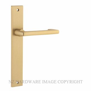 IVER 15348 BALTIMORE RETURN LEVER ON RECTANGULAR  PLATE BRUSHED BRASS