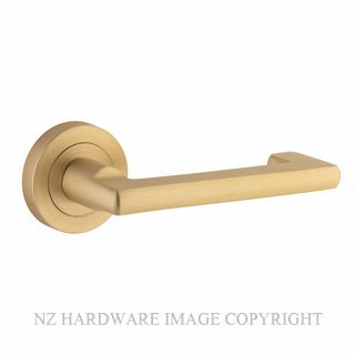 IVER 20786 BALTIMORE RETURN LEVER ON ROUND ROSE BRUSHED BRASS