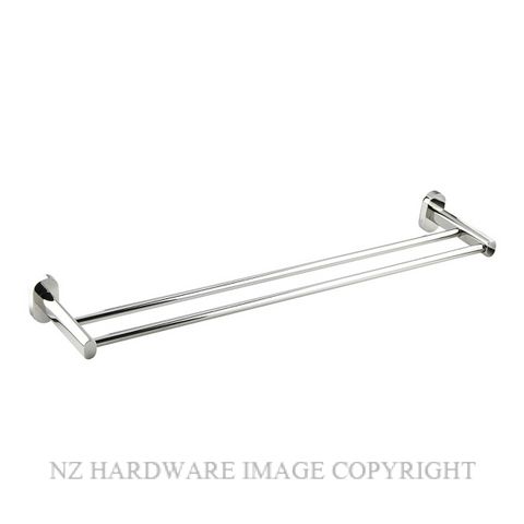 JAECO LUCA 600MM DOUBLE TOWEL RAIL POLISHED STAINLESS STEEL