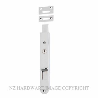 IVER 20383 FLUSH BOLT LOCKING 200MM CHROME PLATE