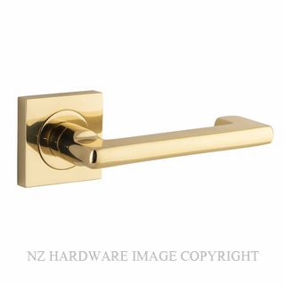 IVER 21170 BALTIMORE RETURN LEVER ON SQUARE ROSE POLISHED BRASS