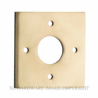 IVER 0240 PB ADAPTOR PLATE SQUARE - SUIT 54mm HOLE (SOLD AS A PAIR) POLISHED BRASS