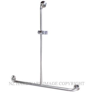 JAECO DISABILITY SLIDE SHOWER W/800MM GRAB RAIL STAINLESS STEEL