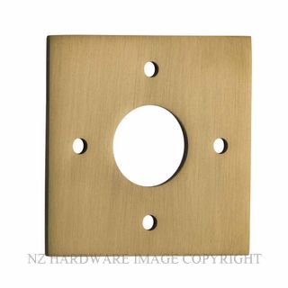 IVER 0251 BB ADAPTOR PLATE SQUARE - SUIT 54mm HOLE (SOLD AS A PAIR) BRUSHED BRASS