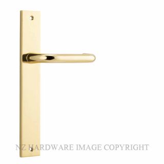 IVER 10344 OSLO RECTANGULAR LEVER ON PLATE HANDLES POLISHED BRASS