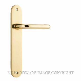 IVER 10346 OSLO OVAL LATCH LEVER ON PLATE POLISHED BRASS