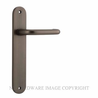 IVER 10846 OSLO OVAL LATCH LEVER ON PLATE SIGNATURE BRASS