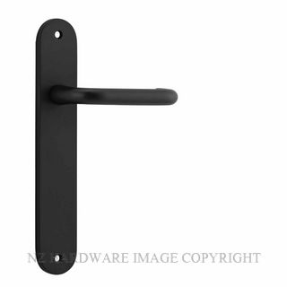 IVER 12846 OSLO OVAL LATCH LEVER ON PLATE MATT BLACK