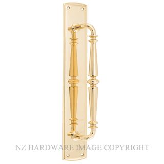IVER 9340 SARLAT PULL HANDLE 380X65MM POLISHED BRASS