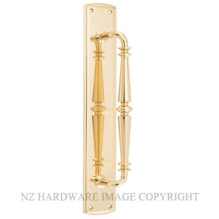 IVER 9340 SARLAT PULL HANDLE 380X65MM POLISHED BRASS