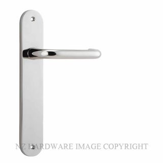 IVER 14346 OSLO OVAL LATCH LEVER ON PLATE POLISHED NICKEL