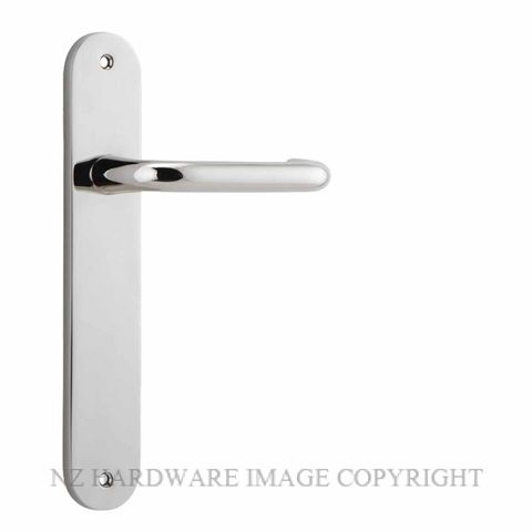 IVER 14346 OSLO OVAL LEVER ON PLATE HANDLES POLISHED NICKEL