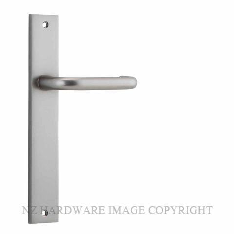 IVER 14844 OSLO RECTANGULAR LEVER ON PLATE HANDLES SATIN NICKEL