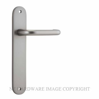 IVER 14846 OSLO OVAL LATCH LEVER ON PLATE SATIN NICKEL