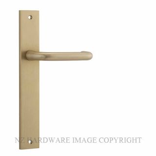 IVER 15344 OSLO RECTANGULAR LEVER ON PLATE HANDLES BRUSHED BRASS