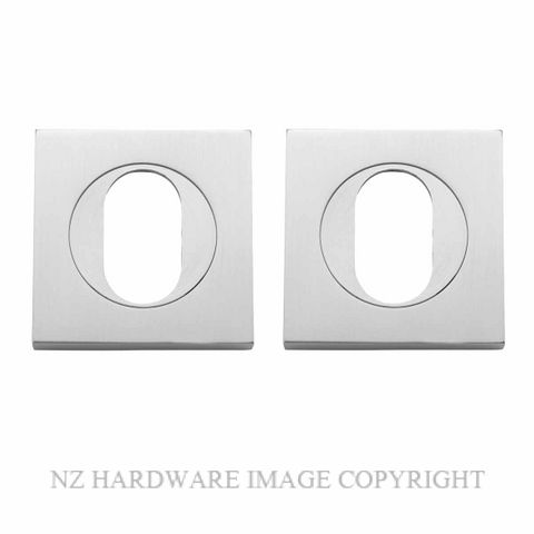 IVER 20105 SC SQUARE OVAL ESCUTCHEON 52MM BRUSHED CHROME