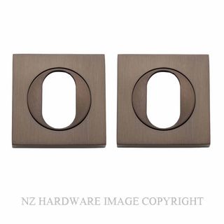 IVER 20101 SB SQUARE OVAL ESCUTCHEON 52MM SIGNATURE BRASS