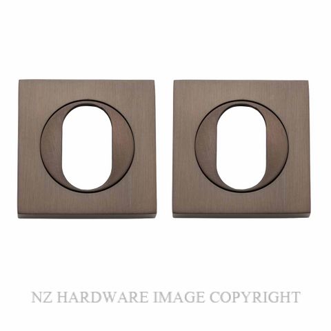 IVER 20101 SB SQUARE OVAL ESCUTCHEON 52MM SIGNATURE BRASS