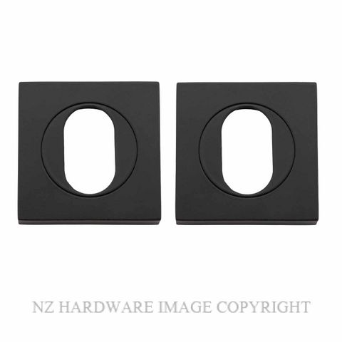 IVER 20103 MB SQUARE OVAL ESCUTCHEON 52MM MATT BLACK