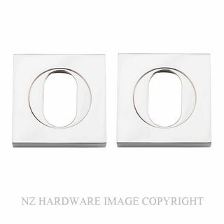 IVER 20108 PN SQUARE OVAL ESCUTCHEON 52MM POLISHED NICKEL