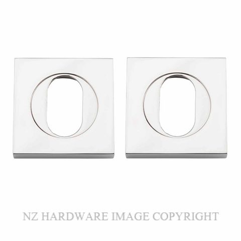IVER 20108 PN SQUARE OVAL ESCUTCHEON 52MM POLISHED NICKEL