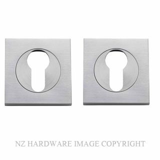 IVER 20025 SC SQUARE EURO ESCUTCHEON 52MM BRUSHED CHROME